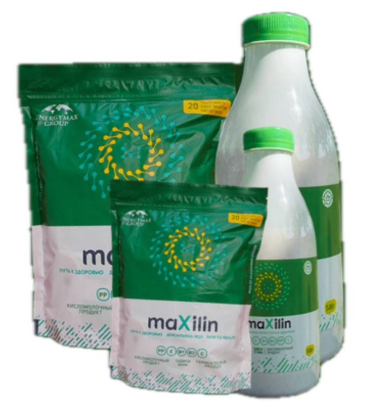 Продуктови опаковки на Maxilin от оригиналната презентация